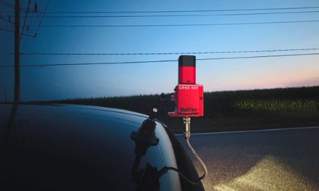 SolTec LiDAR 2D laser system mounted on a survey vehicle